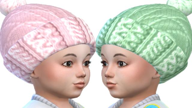 Beanie pom toddler hat (Base game) for The Sims 4
