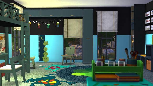 Brick & Steel - A Boys Room для The Sims 4