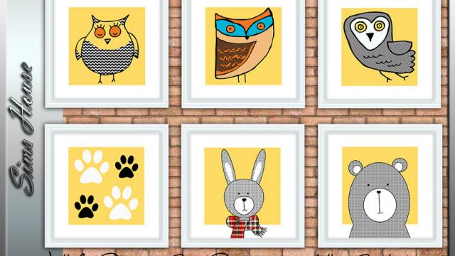 Wall Art Painting Baby Paintings on Yellow Background