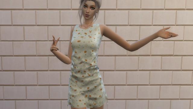 Cinched Dress для The Sims 4