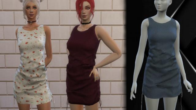 Cinched Dress для The Sims 4