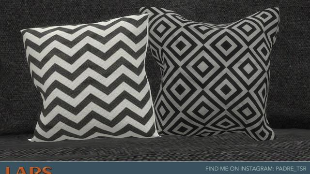 Lars Living Room - Loveseat Cushions x 2 для The Sims 4