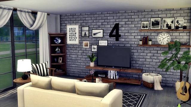 Living Room Aron для The Sims 4
