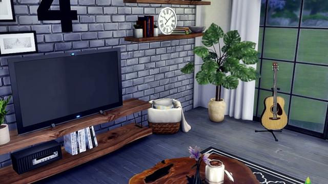 Living Room Aron для The Sims 4