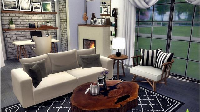 Living Room Aron для The Sims 4