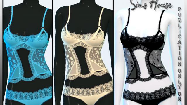 Сексуальний корсет / Lingerie Corset Lace для The Sims 4