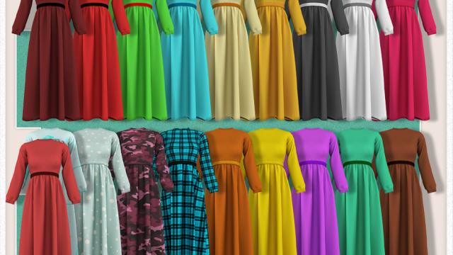 JavaSims- Twirl Dress для The Sims 4