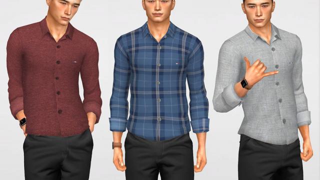 Formal Shirt for Men 01 для The Sims 4