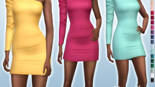 Danielle Dress - Сукня для жінок для The Sims 4