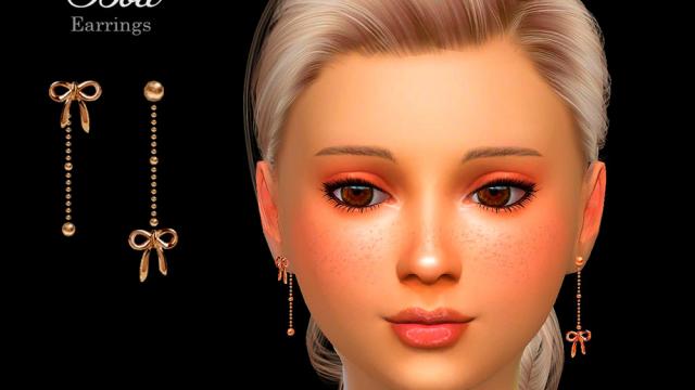 [Suzue] Bow Child Earrings