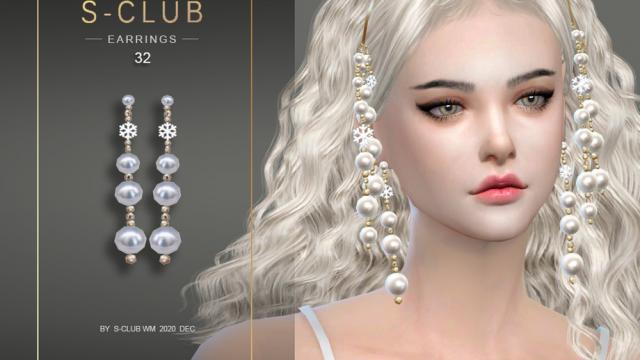 S-Club ts4 WM EARRINGS 202032 для The Sims 4