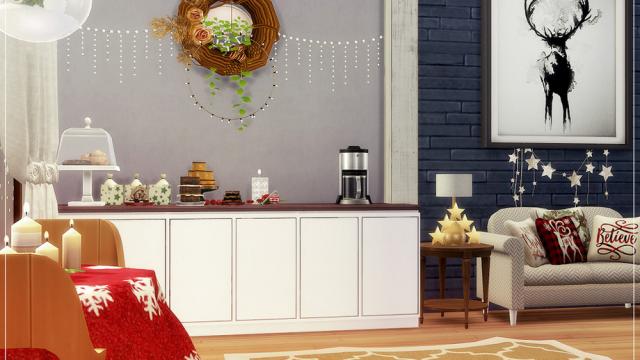 Holiday Time of Joy - Kitchen and Dining для The Sims 4