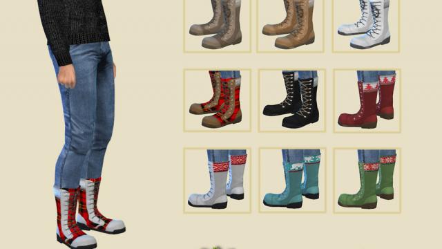 Holiday Wonderland - Christmas boots male YA