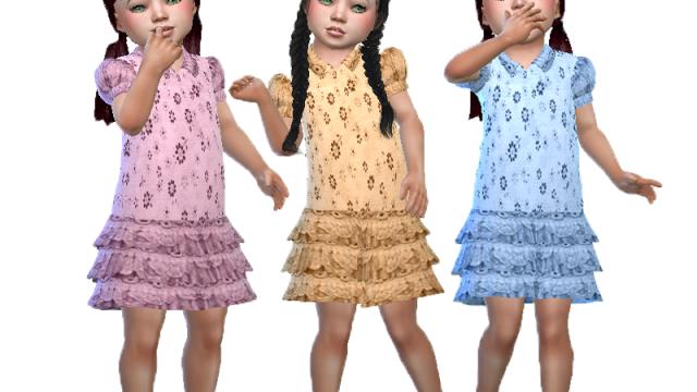 Tina dress 13 (Base game) для The Sims 4