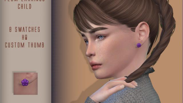 Plum Earrings CHILD  17.11.20