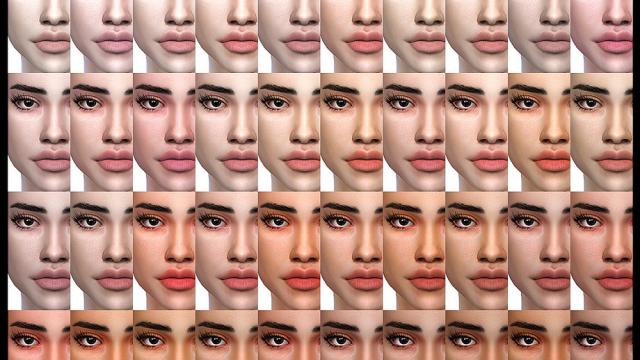 Allura Skin Color Pack 1 для The Sims 4