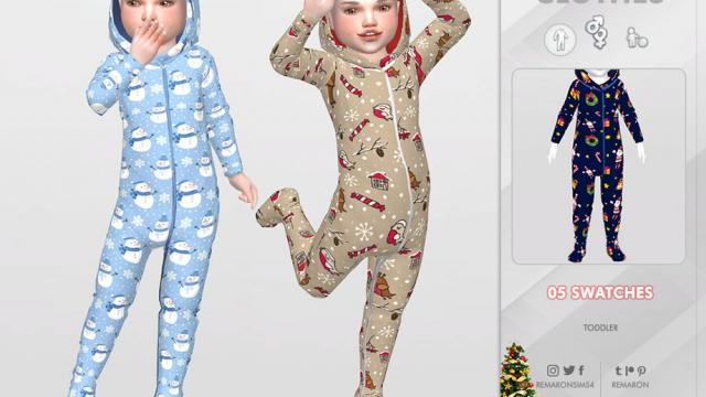 Christmas PJ Jumpsuits for Toddler 01