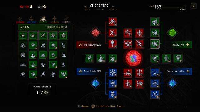 Extra Skill Slots and Mutations for The Witcher 3