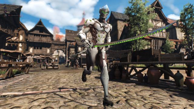 Киберсет / Genji of Rivia - Genji Armor and Swords for Geralt для The Witcher 3