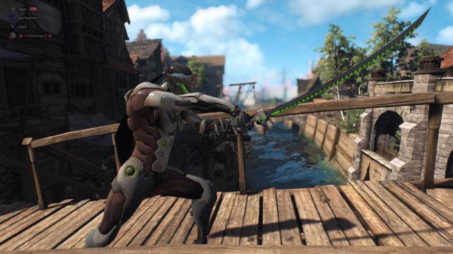 Киберсет / Genji of Rivia - Genji Armor and Swords for Geralt для The Witcher 3