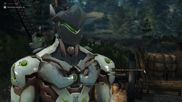 Киберсет / Genji of Rivia - Genji Armor and Swords for Geralt для The Witcher 3