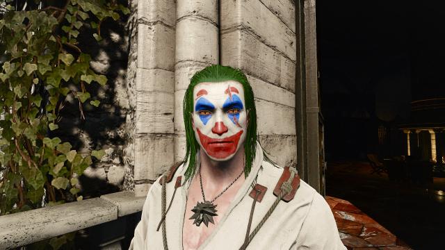 Геральт з макіяж Джокера / Geralt With Joker Makeup для The Witcher 3