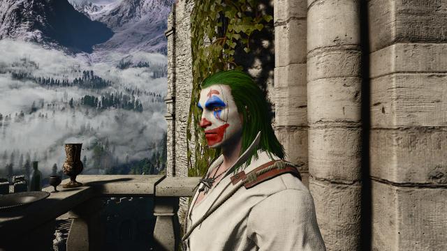 Геральт з макіяж Джокера / Geralt With Joker Makeup для The Witcher 3