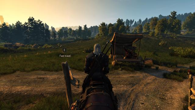 Interact with Fast Travel Signposts on Horse для The Witcher 3