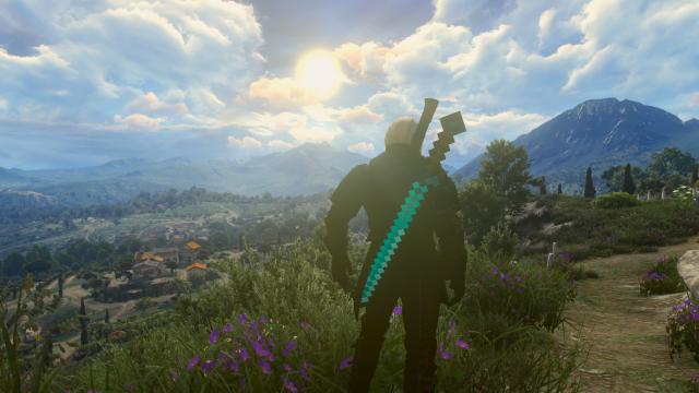 A Minecraft Sword - Меч из майнкрафта для The Witcher 3