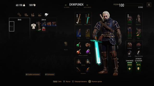 A Minecraft Sword - Меч из майнкрафта для The Witcher 3