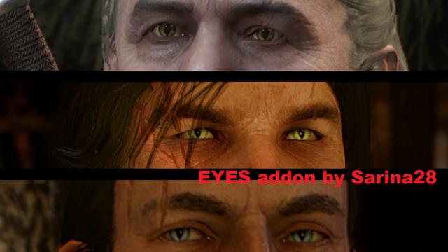 Унікальні очі для всіх відьмаків / Unique Eyes for ALL Witchers (EXCEPT GERALT) для The Witcher 3