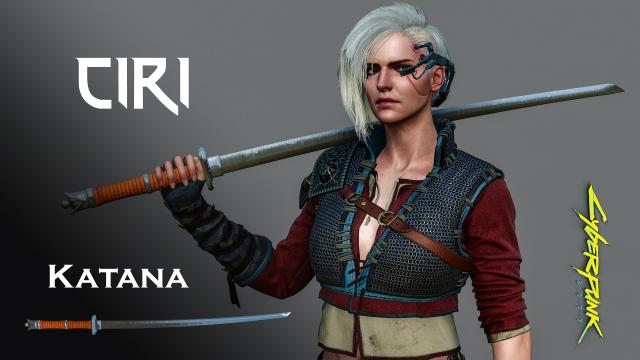 Cyberpunk 2077  Ciri Cyberpunk 2077 Witcher Katana