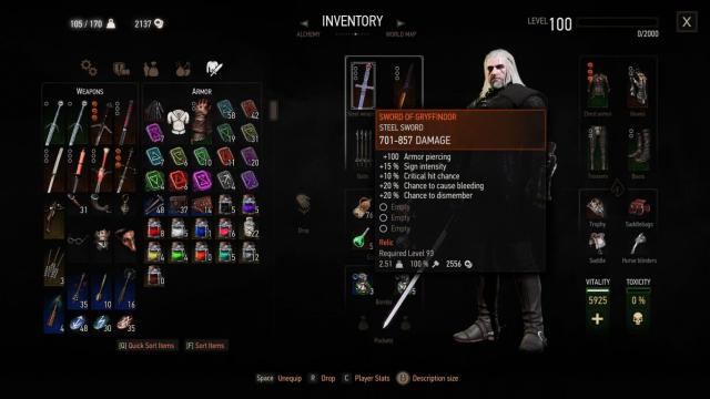 Клинок Гріфіндора / Sword of Gryffindor для The Witcher 3