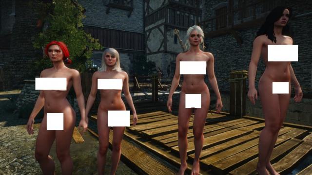 Голые тела / Naked with genital для The Witcher 3