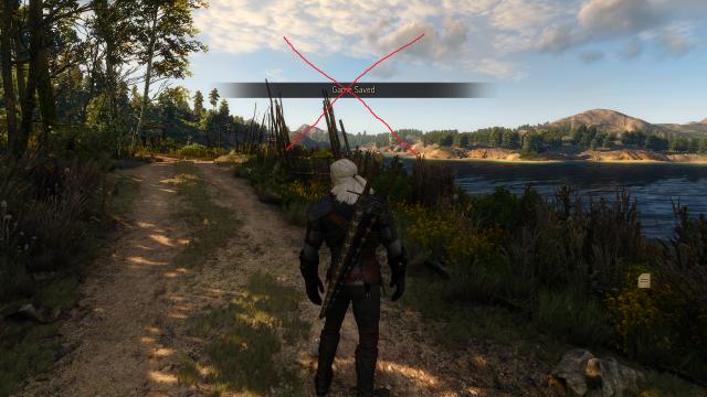 No Quick Save Message - Видалення повідомлення про швидке збереження для The Witcher 3