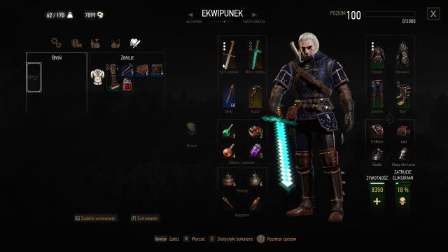 A Minecraft Sword - Меч із майнкрафту для The Witcher 3