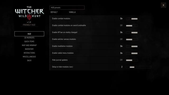 Friendly HUD for The Witcher 3
