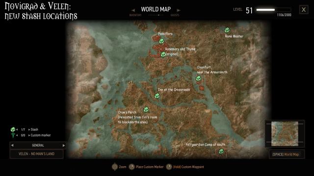 Додаткові схованки / Additional Stash Locations для The Witcher 3