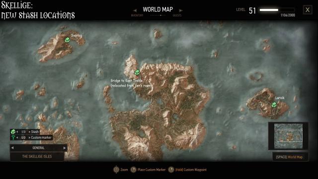 Додаткові схованки / Additional Stash Locations для The Witcher 3