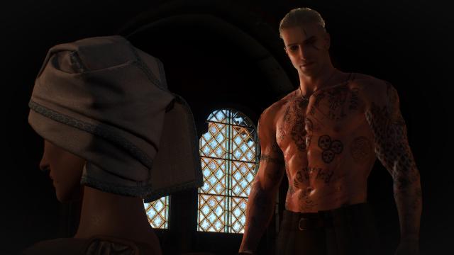 Татуйований Геральт / Tattooed Geralt для The Witcher 3