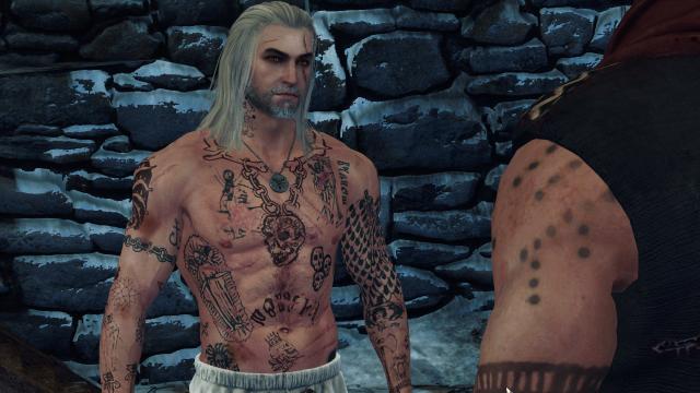 Татуйований Геральт / Tattooed Geralt для The Witcher 3