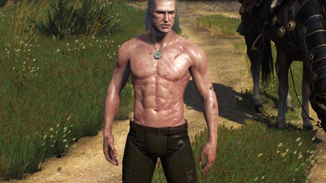 Худорлявий, але м'язистий Геральт / Skinnier Geralt's torso для The Witcher 3