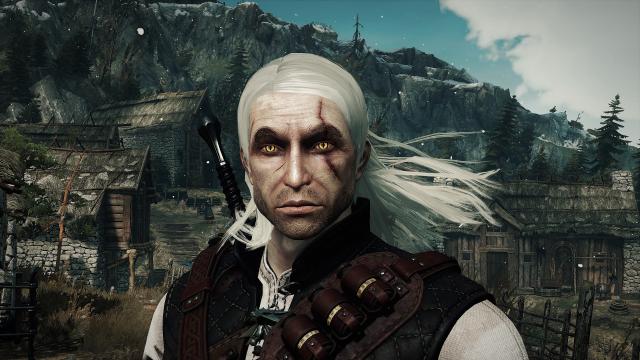 TW1 Geralt Face ONE -Реплейсер обличчя Геральта для The Witcher 3