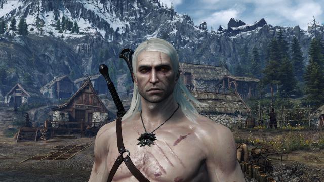 TW1 Geralt Face ONE -Реплейсер обличчя Геральта для The Witcher 3