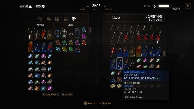 Продаються болти / Sellable Bolts для The Witcher 3