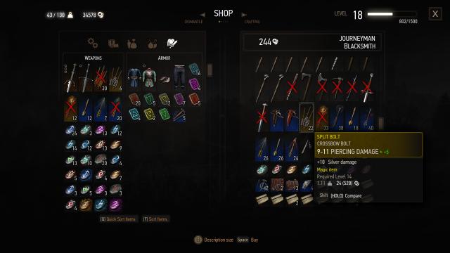 Продаються болти / Sellable Bolts для The Witcher 3