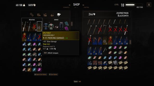 Продаються болти / Sellable Bolts для The Witcher 3