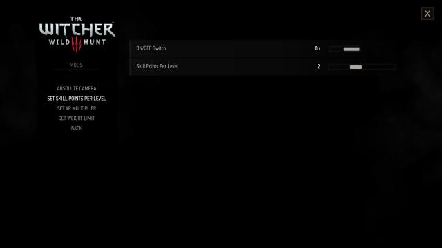 Встановлення кількості очок навичок за рівень / Set Skill Points Per Level для The Witcher 3