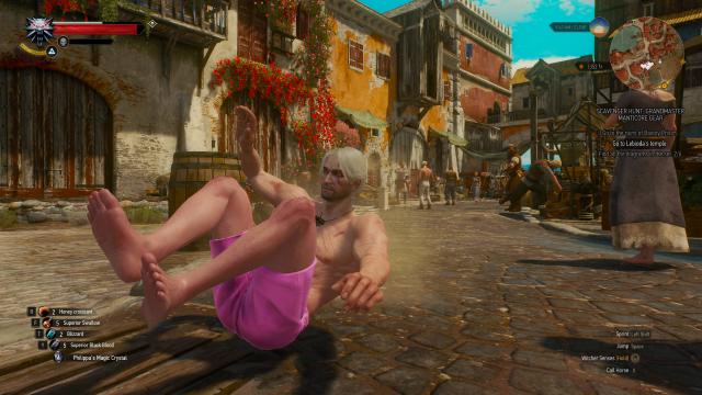 Geralt's Pink Undies for The Witcher 3