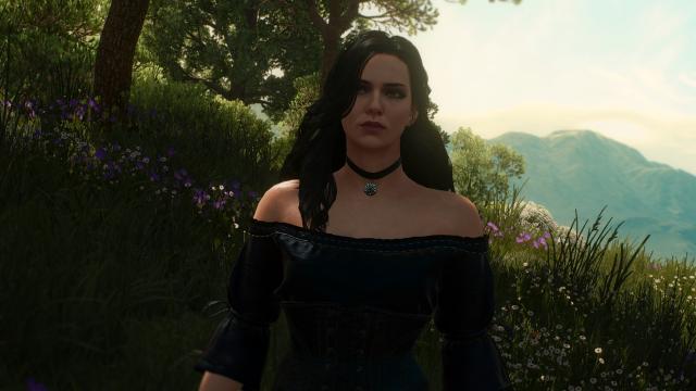 4к текстури обличчя Єнніфер / Yennefer 4k Face Texture - by zzjay для The Witcher 3